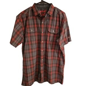 Kuhl Response Short Sleeve Plaid Button Up Mens Size L Style‎ #7153